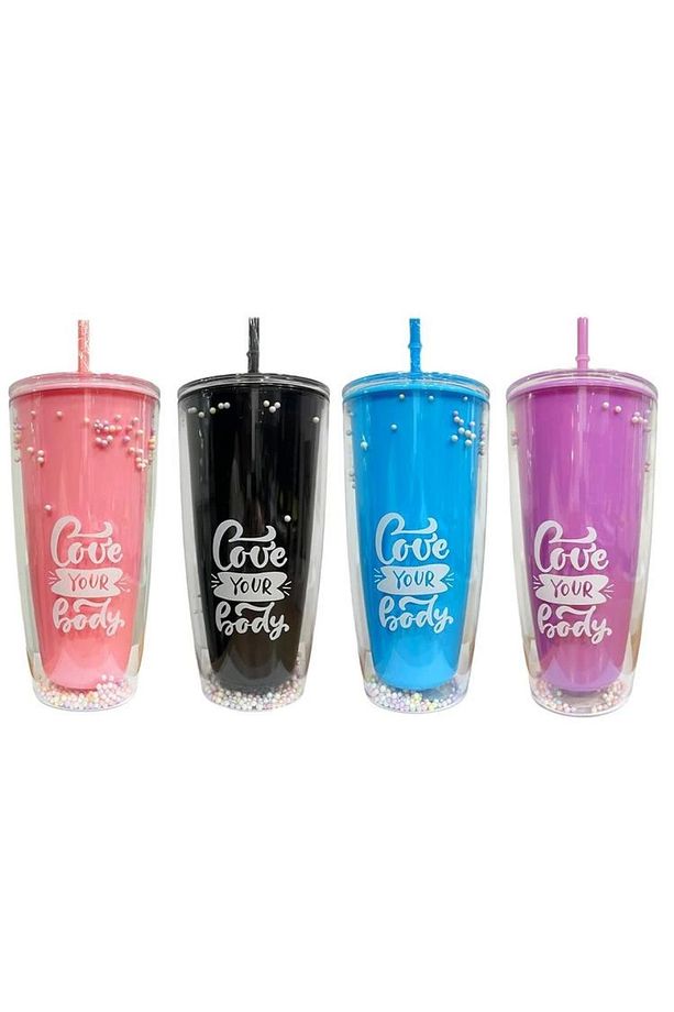 MİKRO PM3002 BUBBLE BALLS PİPETLİ BARDAK 750 ML - 1