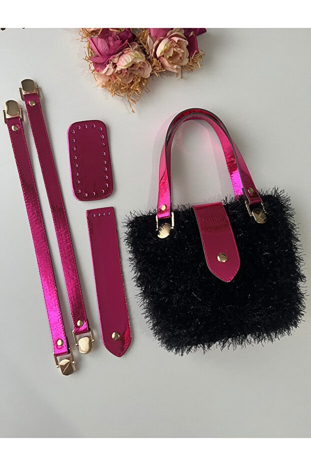 Shiny Patent Leather Bag Set - Gold Color Metallic Patent Leather Set
