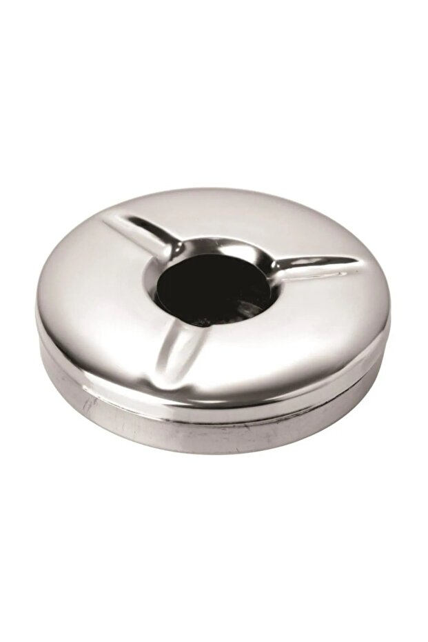 Stainless Steel Scotch Shiny Thin Open Round Model Ashtray Decorative Ash Tray 10 cm with Lid