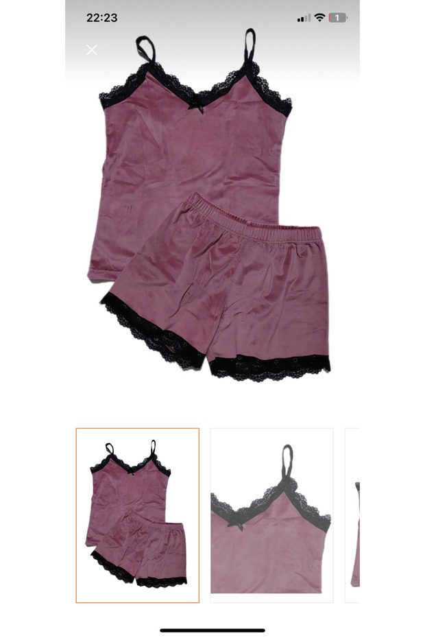 Kadın kadıife şortlu takım - 4