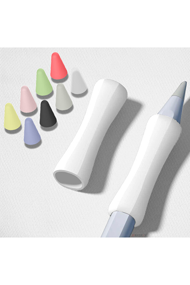 Apple Pencil 1-2 Generation Pro Usb-C Compatible Soft Soft Silicone Pen Holder and 8'Li Pen Tip Protector - 2