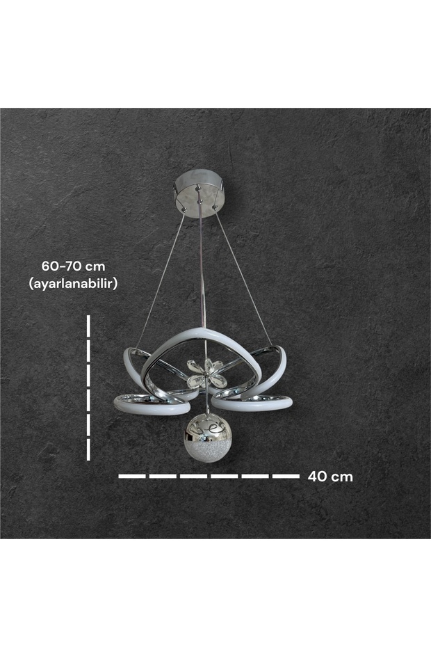 Andromeda 3 Renk Krom Kumandalı Led - 2