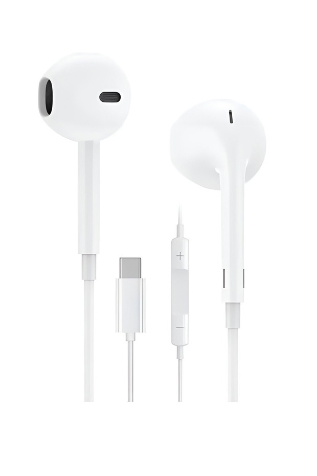 سماعة أذن سلكية مع ميكروفون تدعم iPhone 15 وiPad