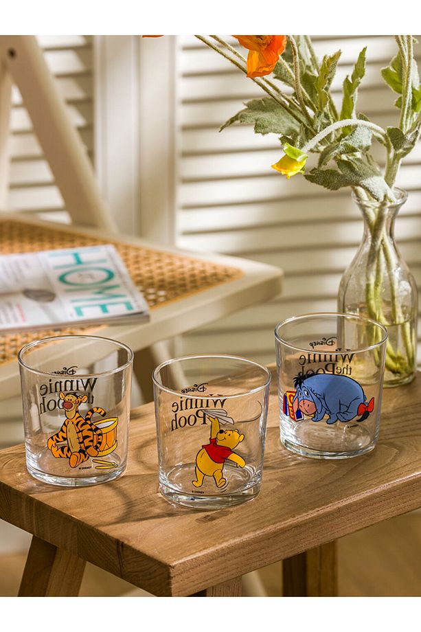 new collection Winnie the Pooh Baskılı Cam Bardak Seti 3'lü 380 Ml city - 2