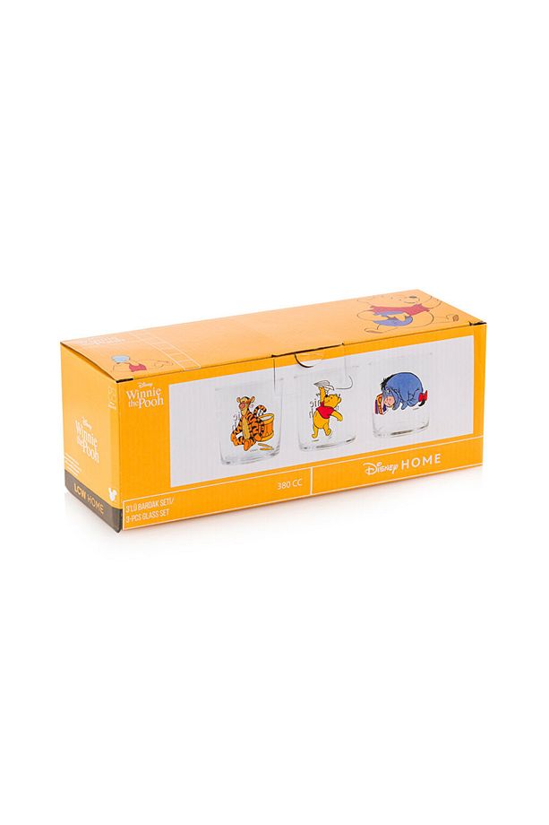 new collection Winnie the Pooh Baskılı Cam Bardak Seti 3'lü 380 Ml city - 4