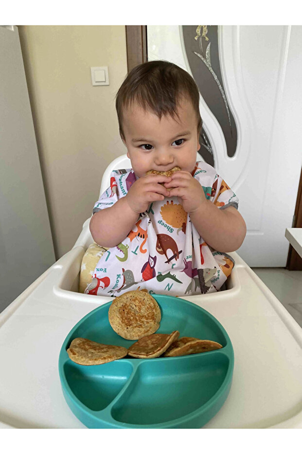 2 Adet, 1-3 Yaş, Zoo, Sıvı Geçirmez, Cırtlı, Makinede Yıkanabilir, Kısa Kollu Bebek Çocuk Önlük - 3