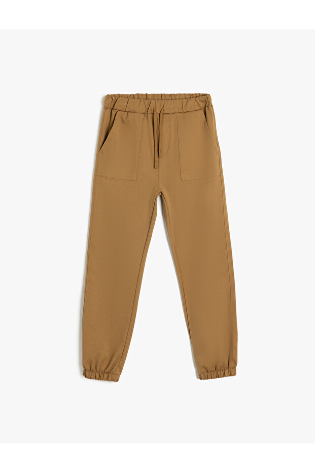 Boy's Brown Jogger Trousers - 1