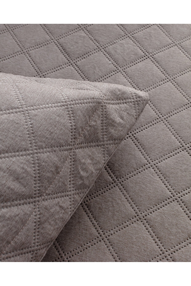 مفرش سرير مزدوج من ريليندا - بني - 5