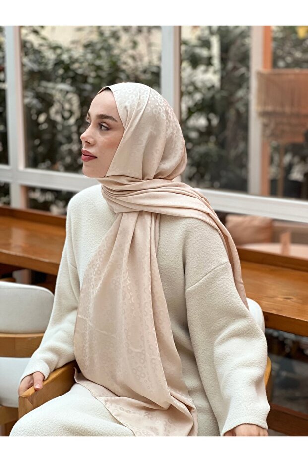 شال بنمط الفقاعات من سلسلة الجاكار الحريرية - 2