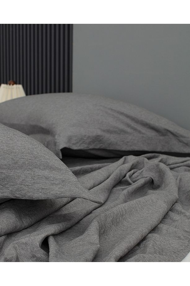 Meleni Çift Kişilik Comforter Set - Gri - 6