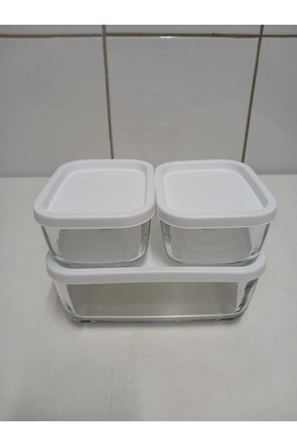FEYZADE Cube Saklama Kabı (1170 cc X 1 ADET) - (405cc x 2 ADET) BEYAZ KAPAKLI (CUB-238 CUB-235) - 2