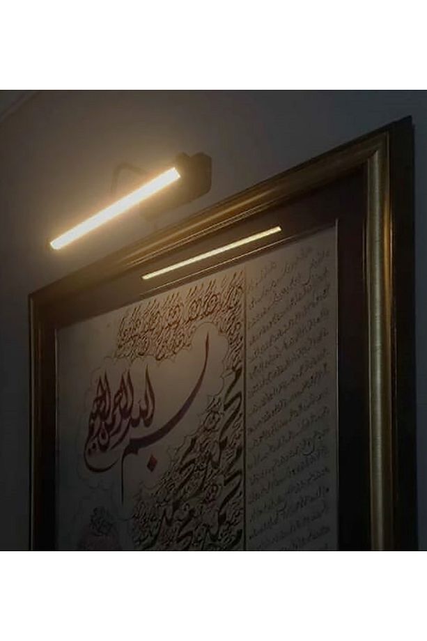 Atlas 50cm Siyah Kasa Flüt Pilli Aplik  Günışığı Ledli Tablo Kuğu Duvar Pilli Aplik - Pil Dahildir - 2