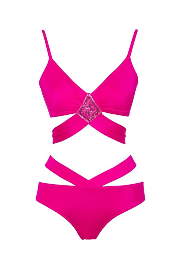 Slr 427 Model Embroidered Design Bikini Set