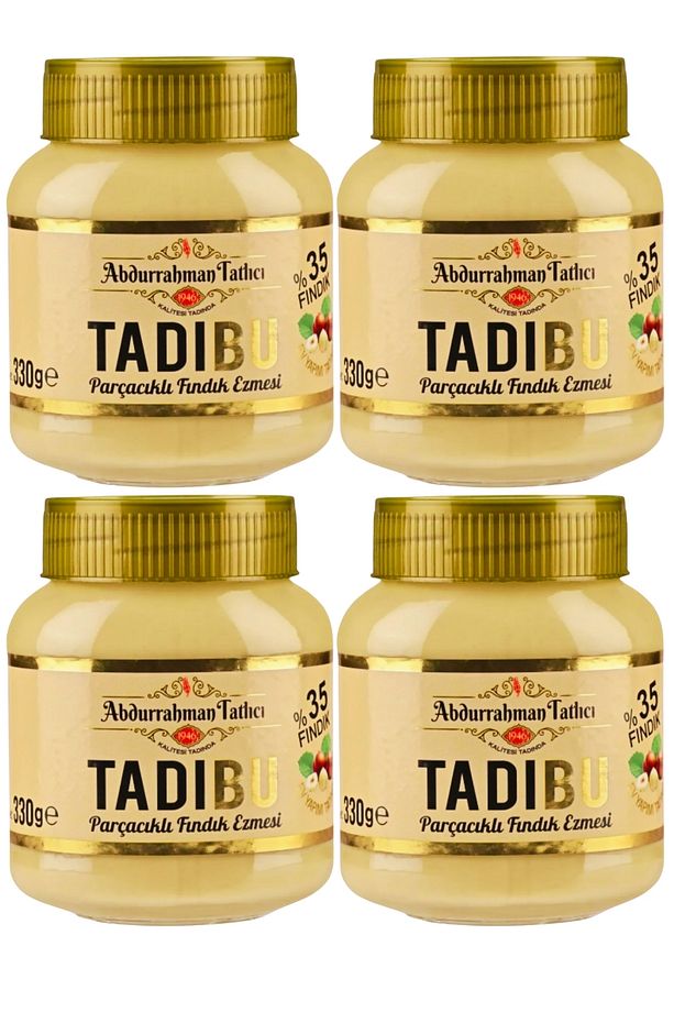 Abdurrahman Tatlıcı Tadıbu Parçacıklı Fındık Ezmesi 330 gr x 4 Adet - 1