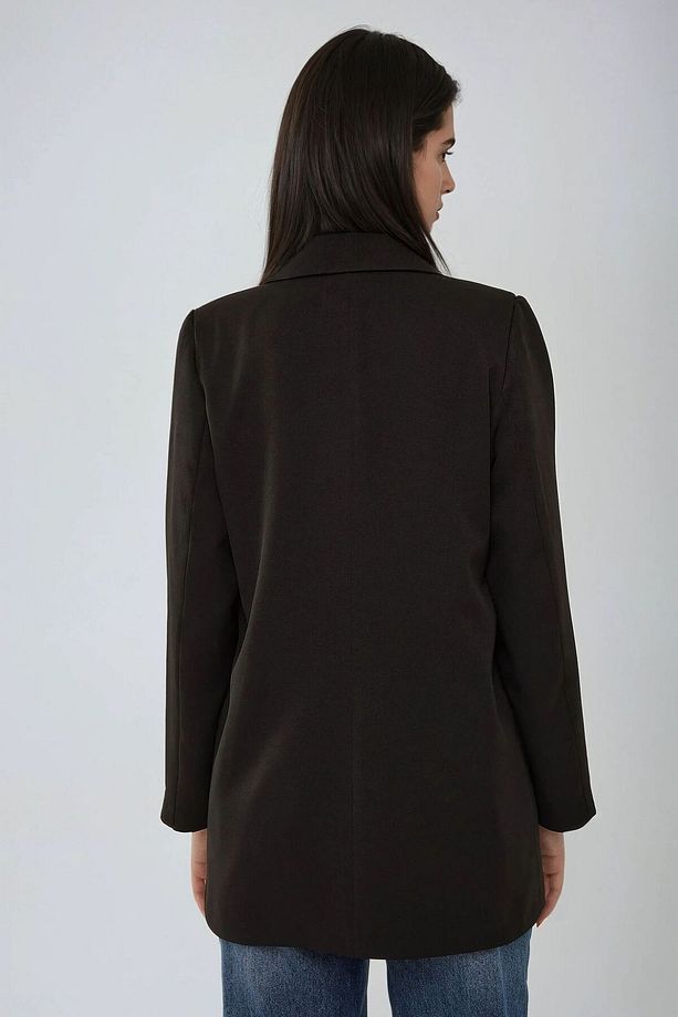 Leopar Astarlı Blazer Ceket - 5