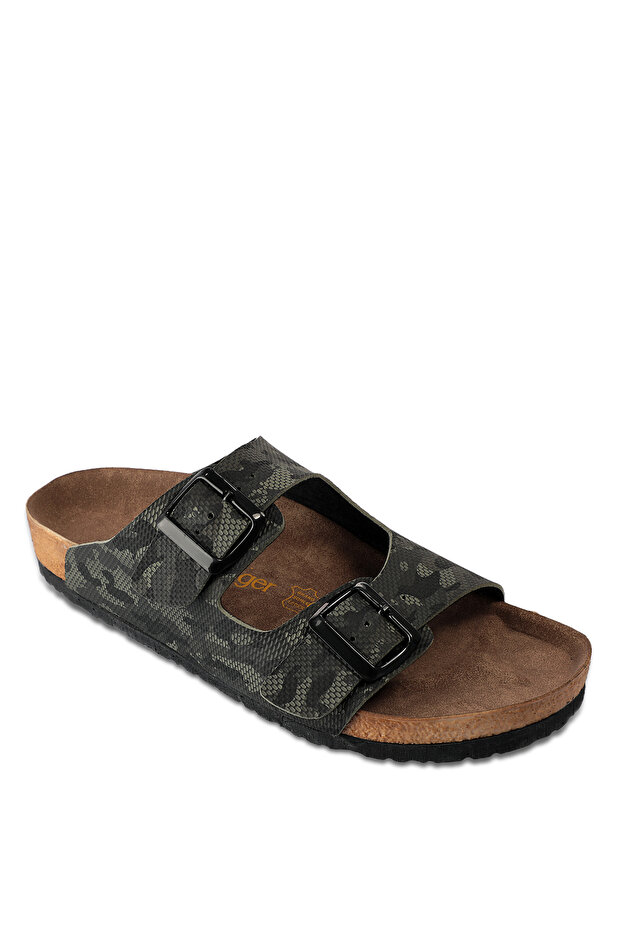 Men's Slippers Khaki Camouflage