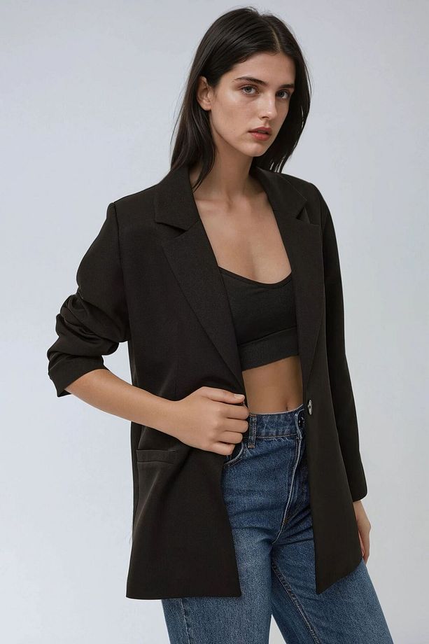 Leopar Astarlı Blazer Ceket - 2