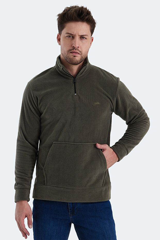 Solıd Erkek Sweatshirt Haki St21we052 - 1