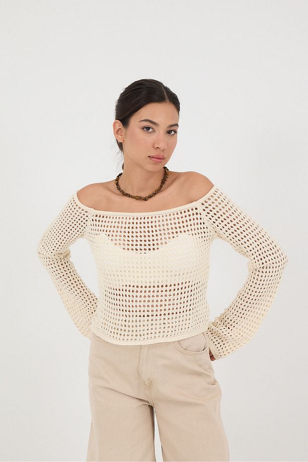 Ajurlu Crop Triko T10290-a3 - 2