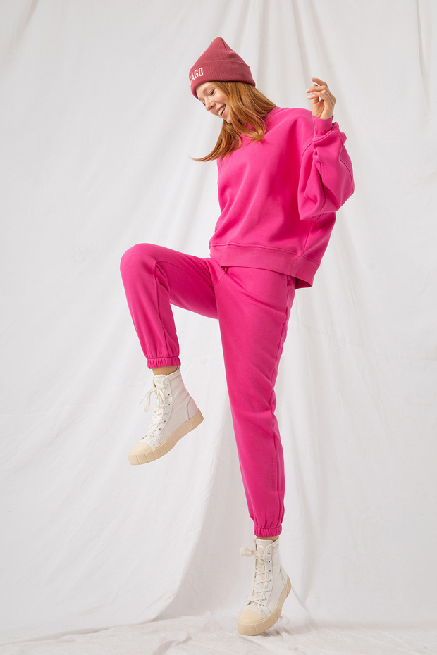 Kadın Jogger Fuşya Eşofman Altı - 6
