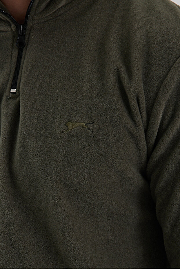 Solıd Erkek Sweatshirt Haki St21we052 - 4