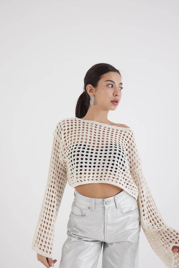 Ajurlu Crop Triko T1564-b6 - 3