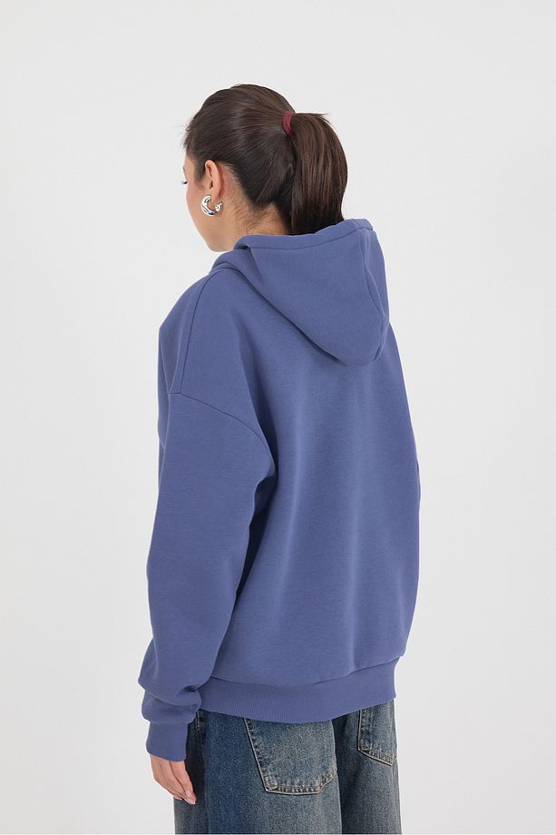 Kapüşonlu Şardonlu Basic Sweatshirt S1596-k5 - 5