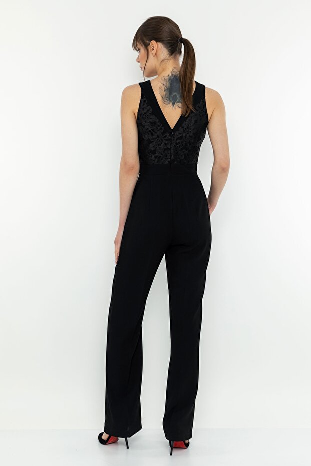 Dantel Detaylı Tulum - 4