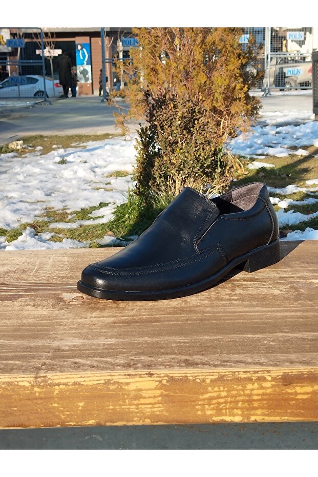 Classic Shoes Genuine Leather Rubber Sole Laceless Seasonal for Dads