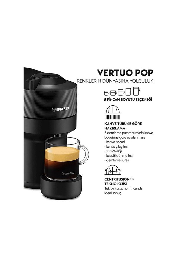 Vertuo Pop Kapsüllü Kahve Makinesi Siyah - 2