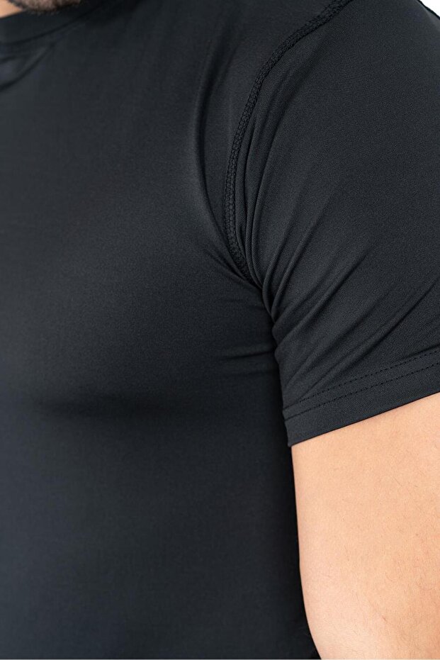 T-Shırt Microfiber Basıc Kısa Kol Termal Tişört - 809 - 3