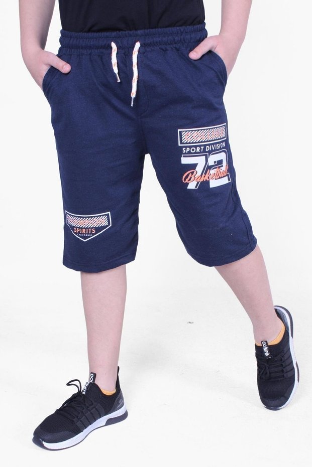 Letter Printed Wide Leg Cord Detailed Boy's Capri