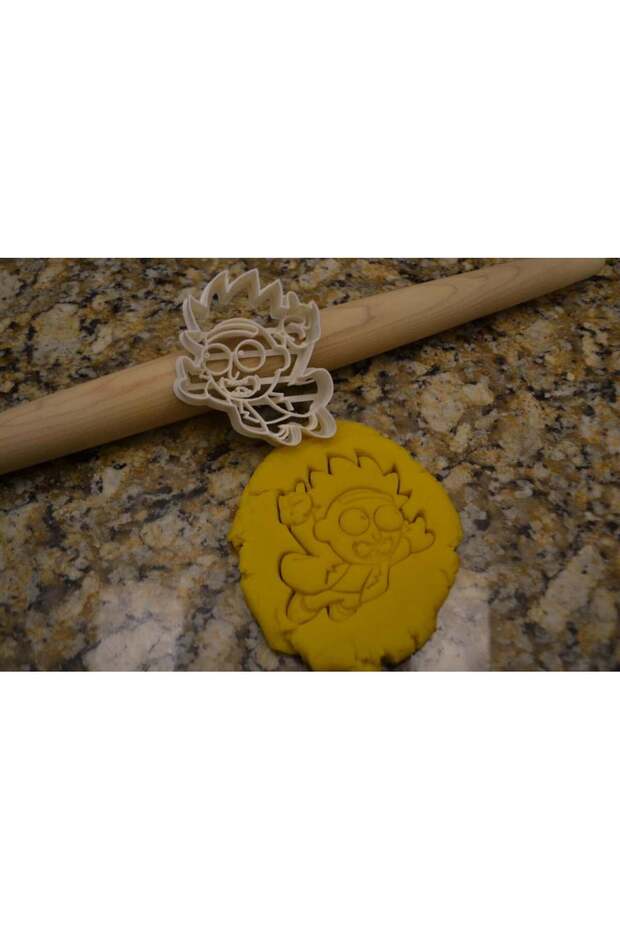 Tiny Rick Cookie Mold 3 Pieces Cookie and Dough Shaper