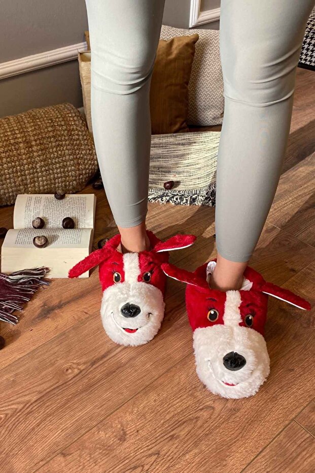 Sevimli Köpek Pembe Panduf - 1