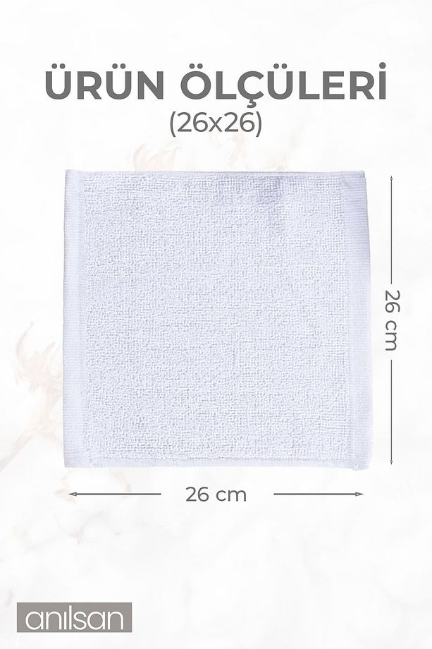 100'lü Mini Havlu - 26x26 cm, %100 Pamuk, Bebek ve Çocuklar İçin, Yüz Havlusu Olarak Kullanıma Uygun - 5