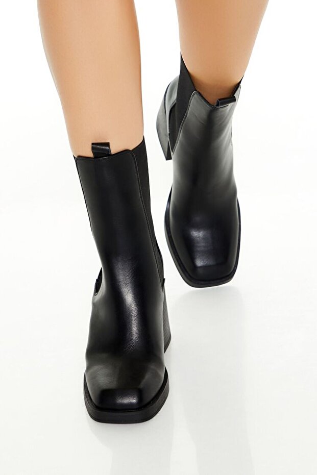 Küt Burunlu Topuklu Bot - 3