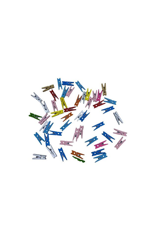 Benefisha M0401 Bamboo Mini Peg Mixed Color 2.5 Cm. 100 Pieces