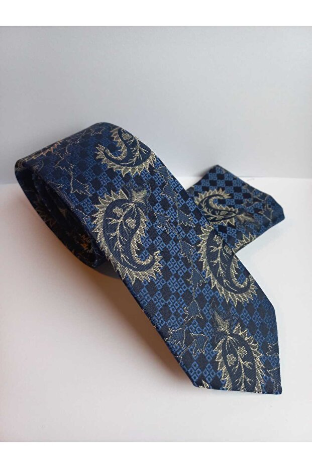 7 cm Wide Shawl Patterned Tie Handkerchief Set