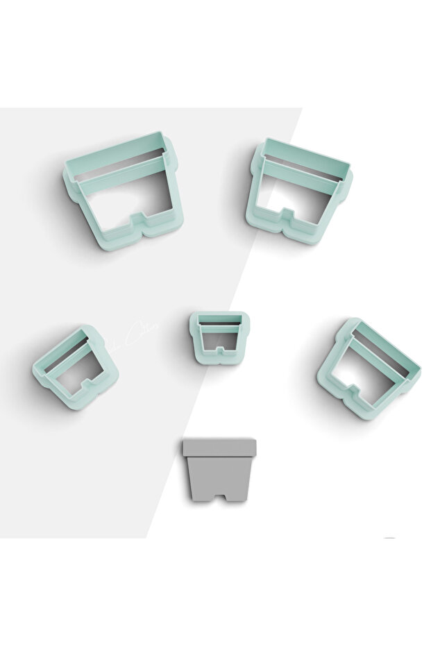 Flowerpot Shaped Polymer Clay Mold, Earring Mold, Jewelry Mold, Clay Cutter, No:1124