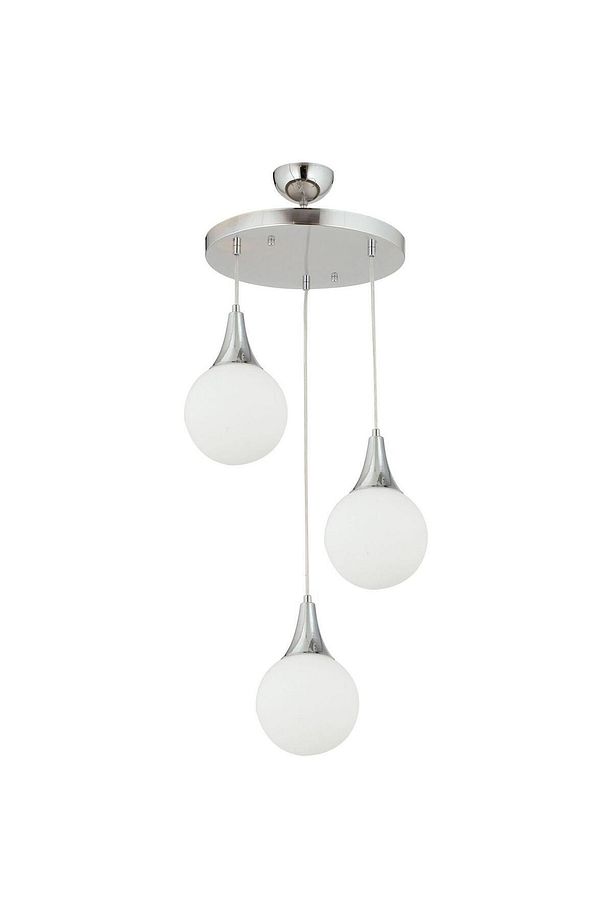 Damla 3 Lü Yuvarlak Krom -Led Ampul  Dahil Modern Koridor Mutfak Salon Sarkıt Avize - 4