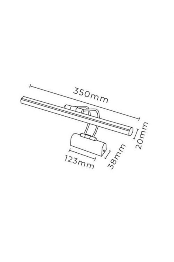 Resim,tablo,ayna Üstü Banyo Ledli Aplik 220v 5 Renk Siyah Flüt Aplik 3000k Günışığı (PİLLİ DEĞİLDİR) - 3