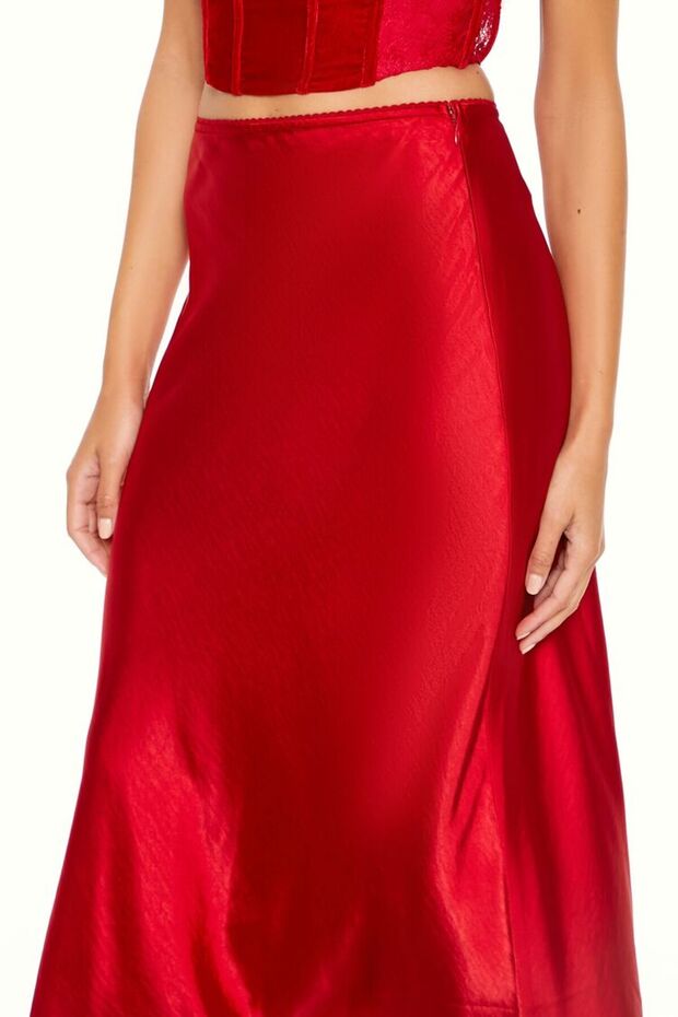 Saten Slip Midi Etek - 3