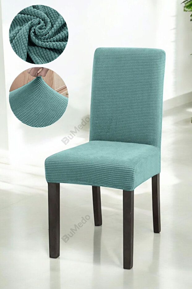 Bamboo Nano Fabric Lycra Washable Chair Cover Elastic Single Chair Cover - Mint