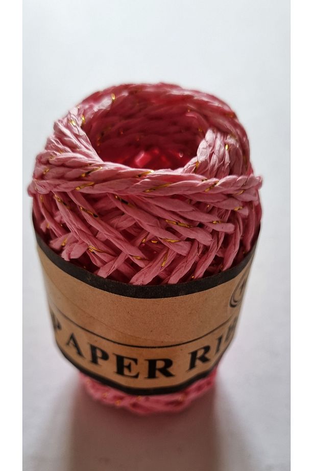 Renkli Simli Kağıt İp Paper Ribbon 10m - Renk Seçenekli 1 Adet - 1