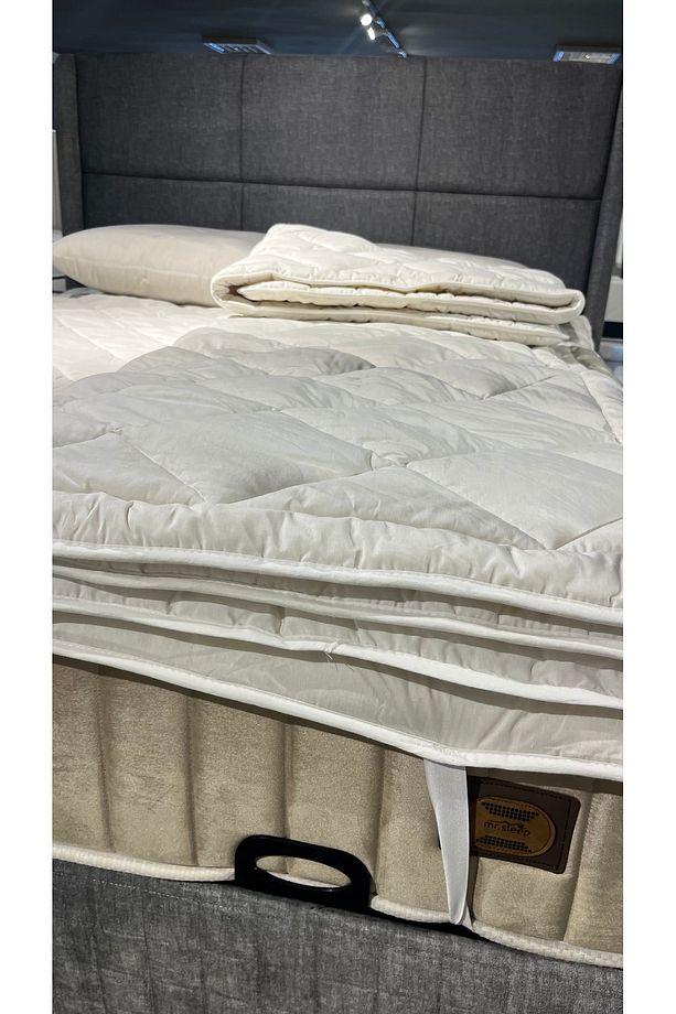 Saf Yün Yıkanabilir Tek kişilik yorgan 2.5 kg saf merinos kuzu yünü - 4