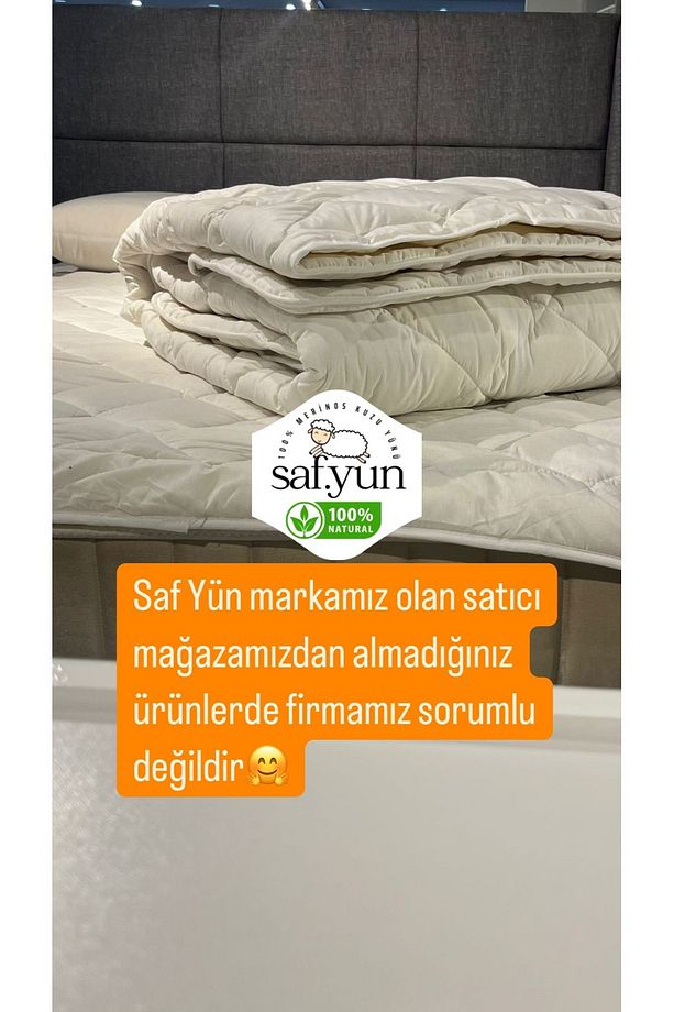 Saf Yün Yıkanabilir Tek kişilik yorgan 2.5 kg saf merinos kuzu yünü - 1