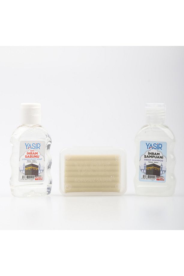 hac umre kokusuz set hijyen seti ( 3 parça) sıvı sabun+ katı sabun+şampuan - 2