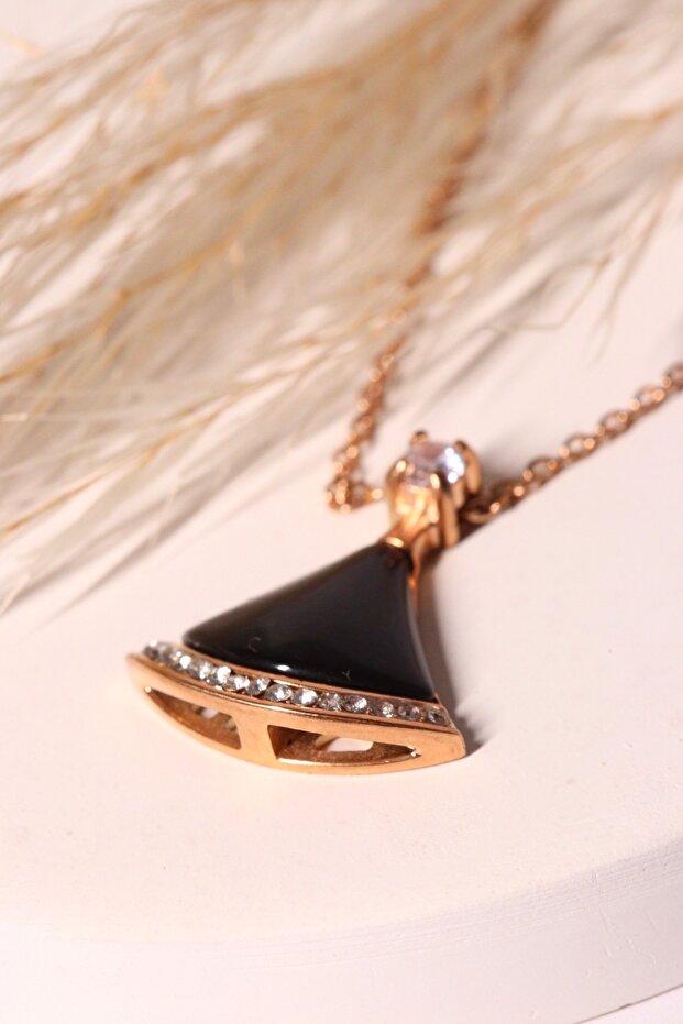 Marka Model Siyah Kolye - 2