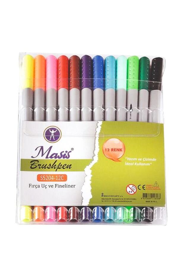 مجموعة أقلام Fineliner مزدوجة الجوانب ذات طرف رفيع وسميك