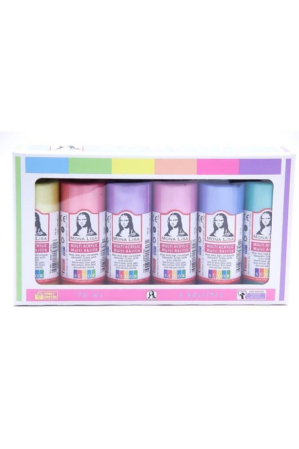 Multi Akrilik Boya Inci 6 Metalik Renk X 70 ml Şişe - 1
